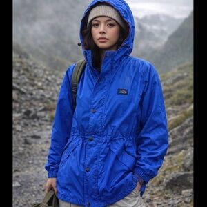 90s REI Elements Hooded Jacket Blue Women’s Large Gorpcore Vintage